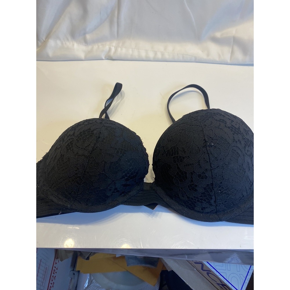 victoria secrets black sexy size 34c push up bra